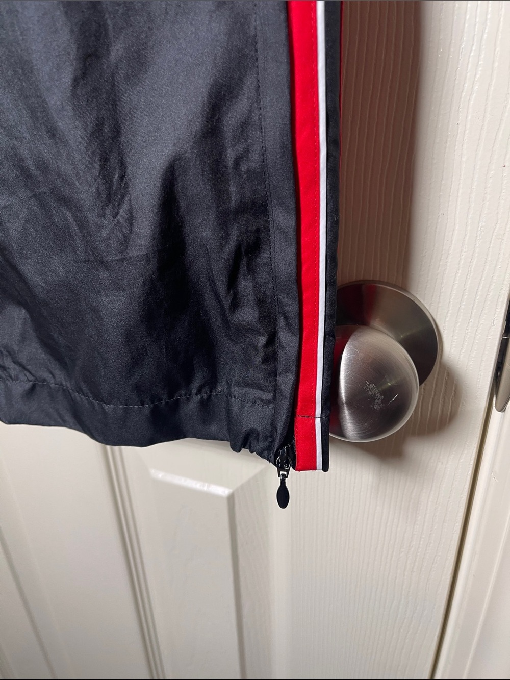 adidas Black Track Pants with Red Side Stripes - Picture 3 of 10